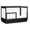 M8601KB,Harlow 3-in-1 Convertible Crib w/Toddler Bed Conversion Kit in Black/Acrylic