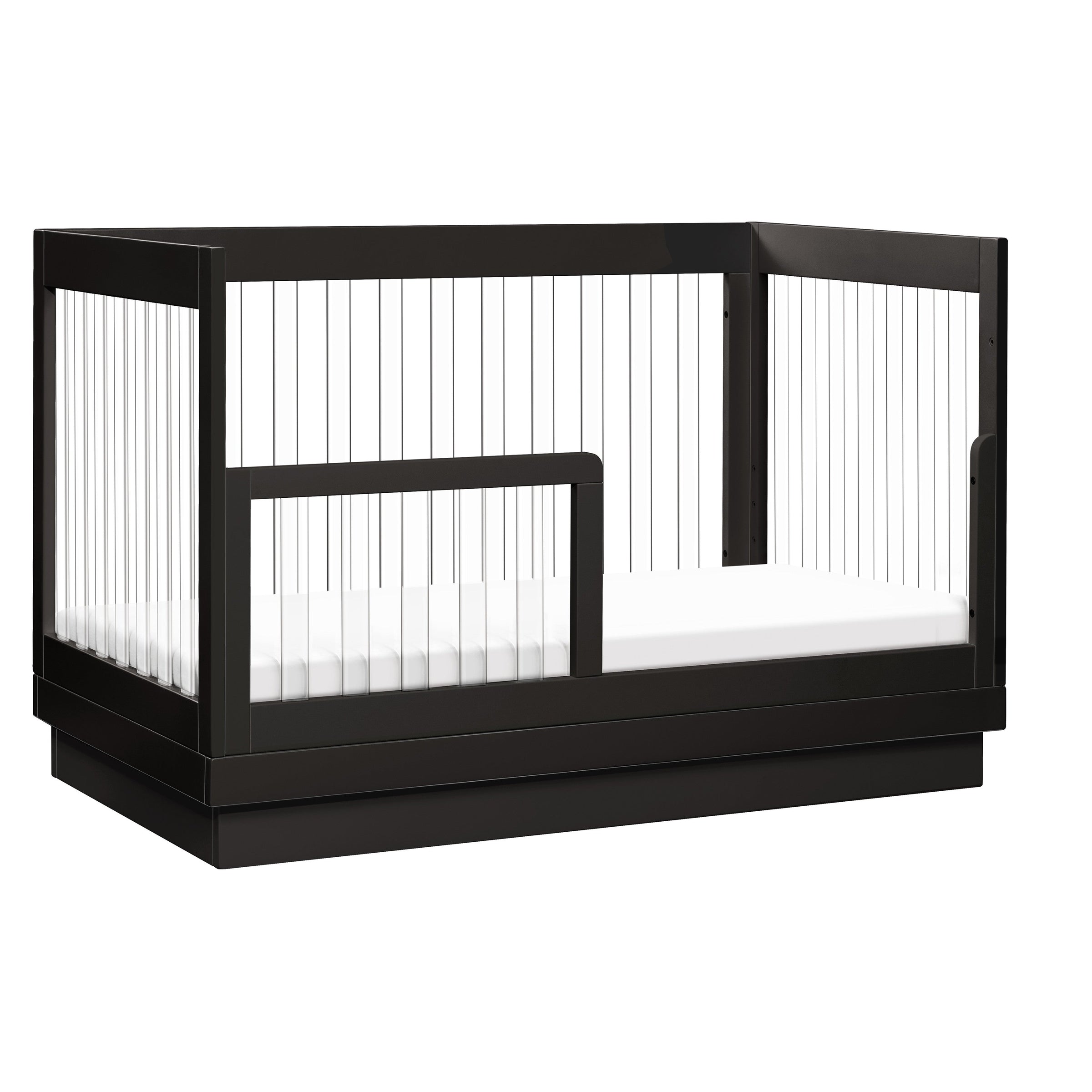 M8601KB,Harlow 3-in-1 Convertible Crib w/Toddler Bed Conversion Kit in Black/Acrylic