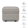 M17285PGEW,Willa/Alden Gliding Ottoman in Performance Grey Eco-Weave
