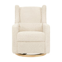 M11288ATLB,Kiwi Glider Recliner w/ Electronic Control and USB in Almond Teddy Loop w/ Light Wood Base