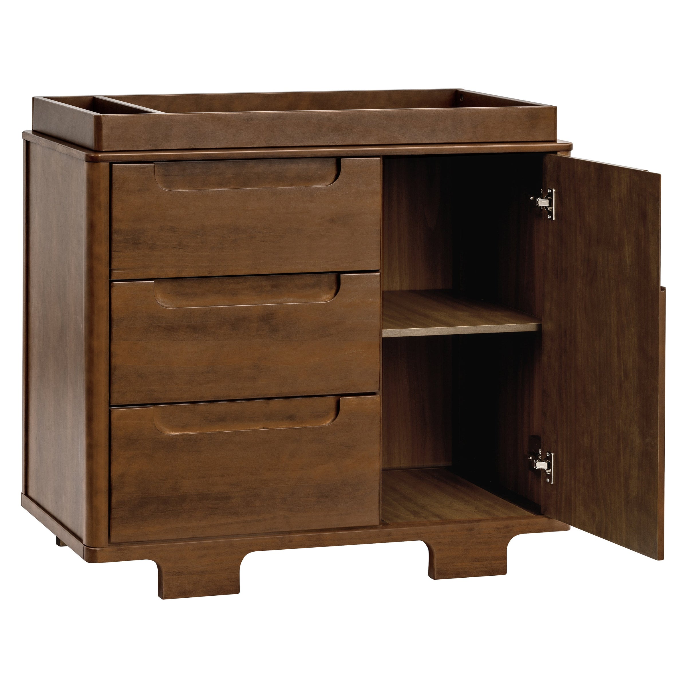 M23423NL,Yuzu 3-Drawer Changer Dresser in Natural Walnut