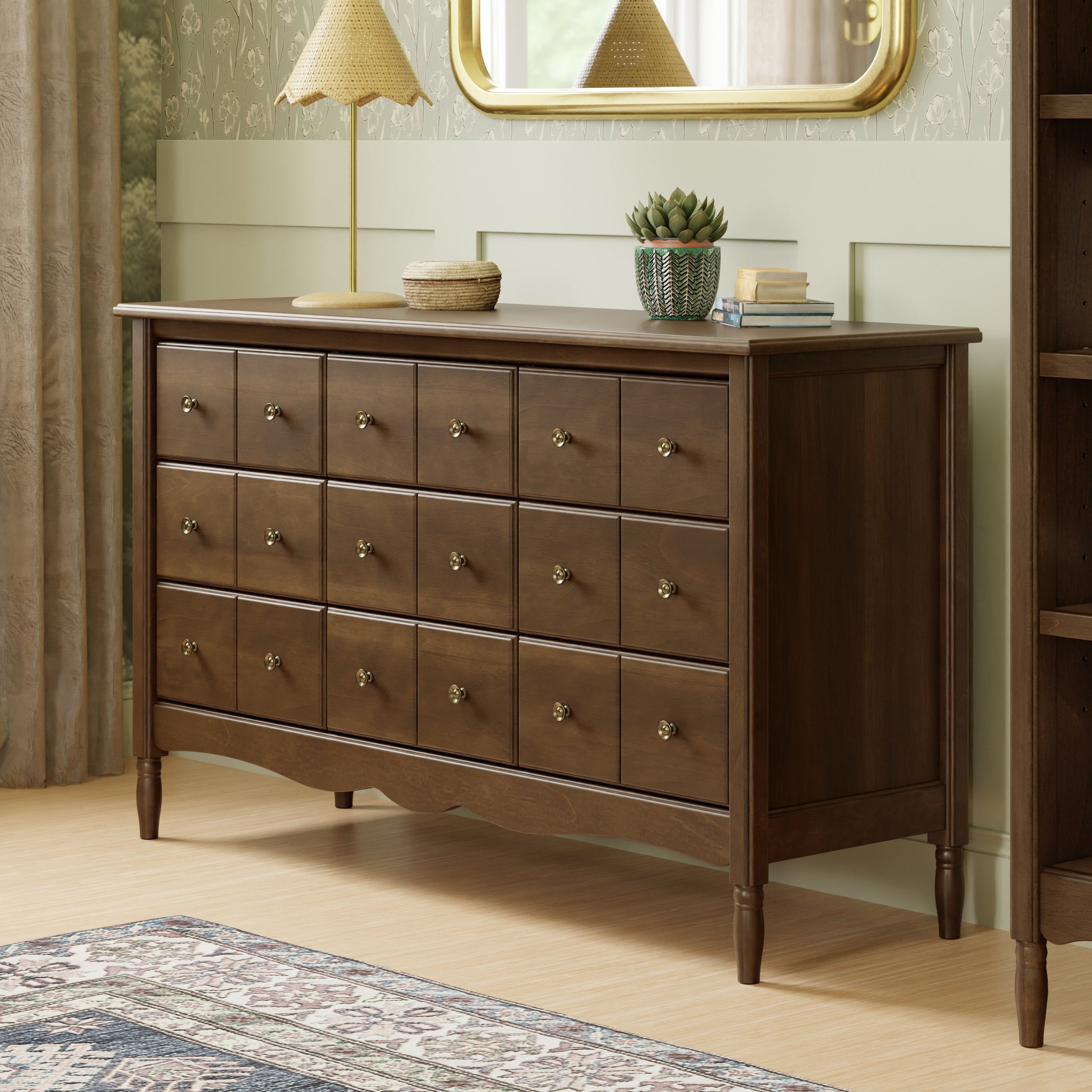 M7128NL,Liberty 9-Drawer Assembled Dresser in Natural Walnut