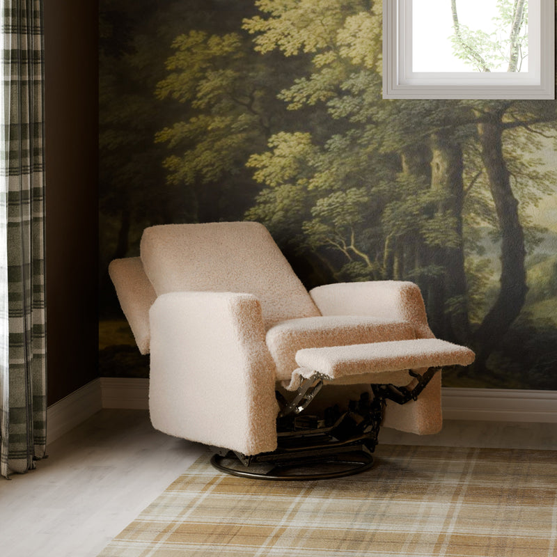 M22287CSG,Crewe Recliner and Swivel Glider in Chai Shearling