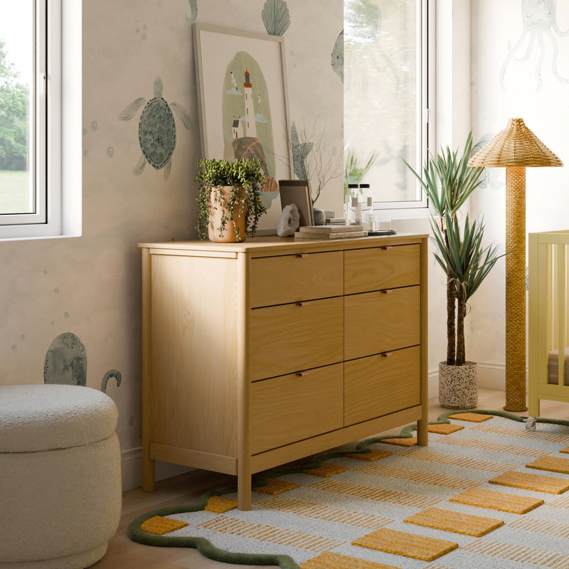 M25616HY,Bondi 6-Drawer Assembled Dresser in Honey