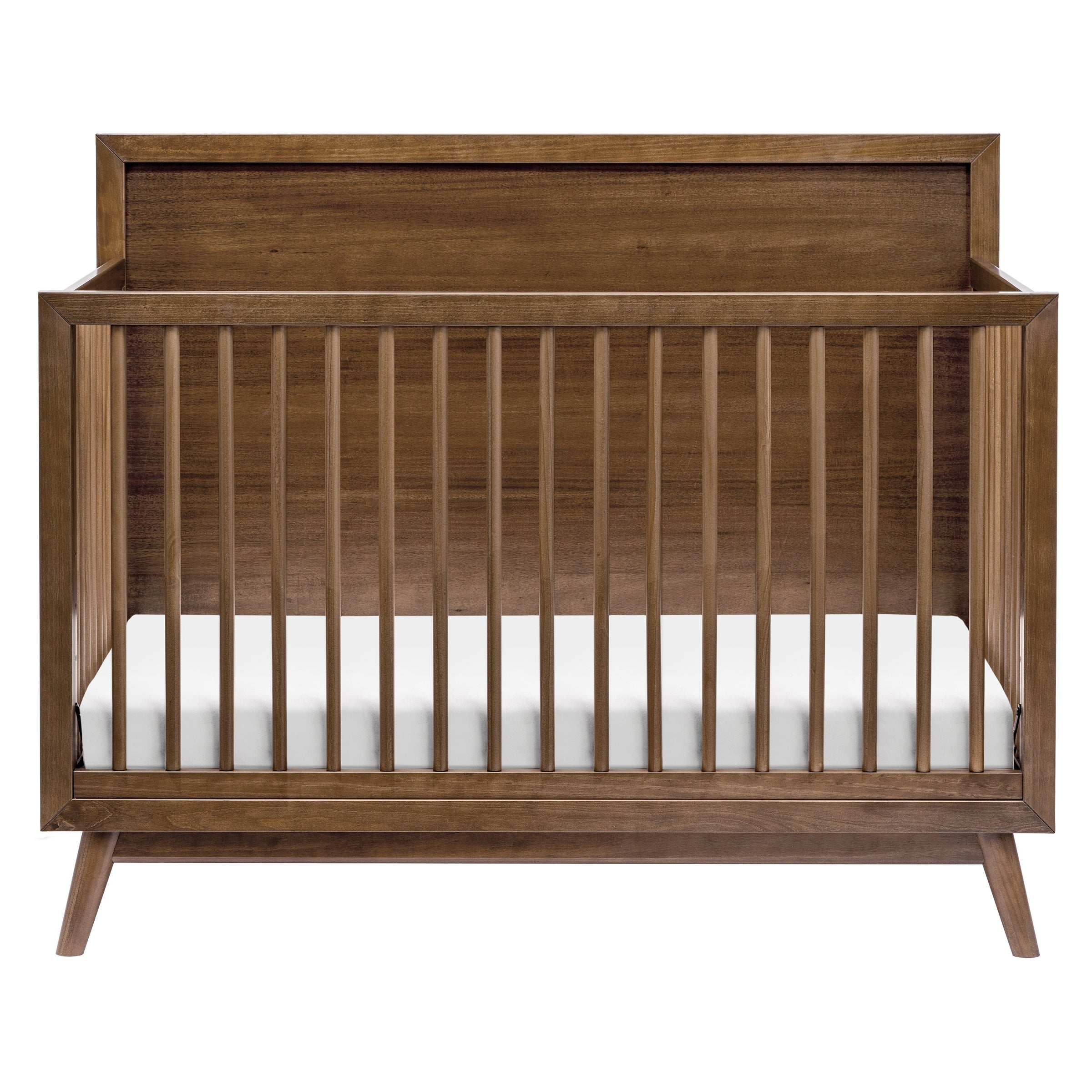 M15901NL,Palma Mid-Century 4-in-1 Convertible Crib w/Toddler Bed Conversion in Natural Walnut