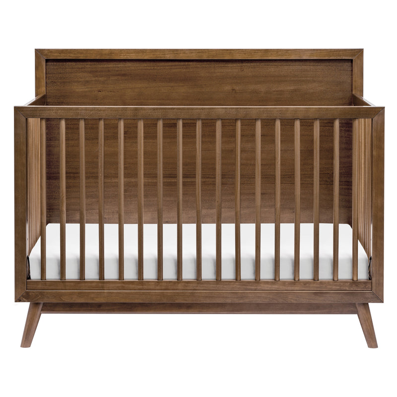 M15901NL,Palma Mid-Century 4-in-1 Convertible Crib w/Toddler Bed Conversion in Natural Walnut