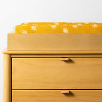 T26937,Golden Hour Quilted Muslin Changing Pad Cover in GOTS Certified Organic Cotton