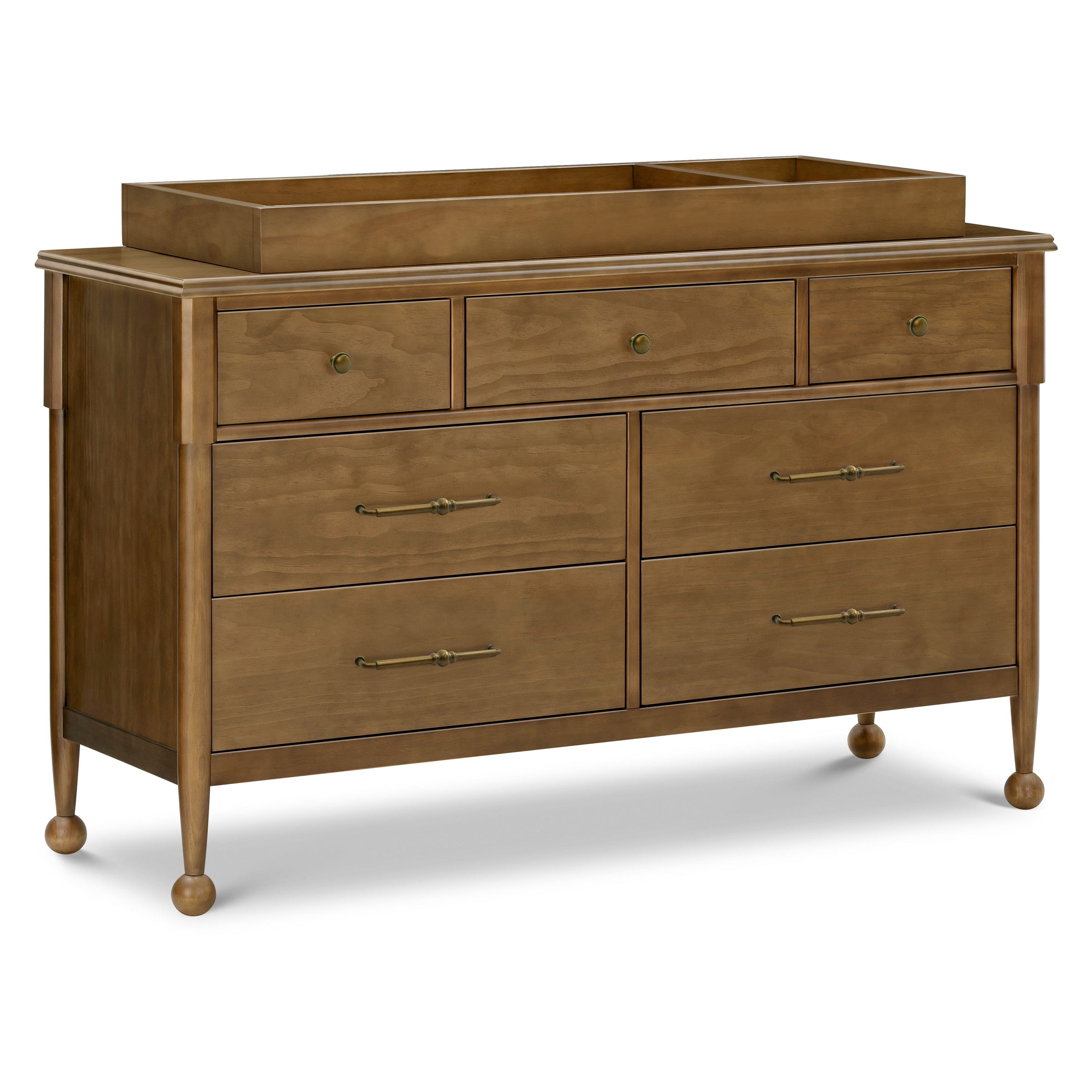 M31416NL,Alouette 7-Drawer Assembled Dresser in Natural Walnut
