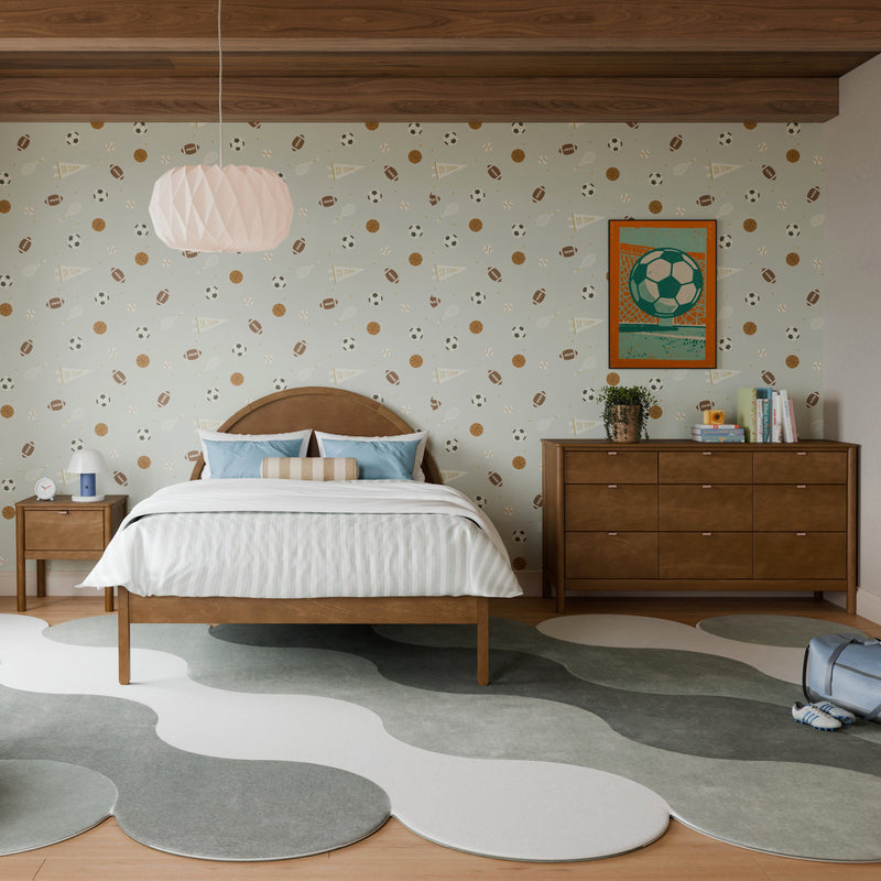 M25996NL,Bondi Full Bed in Natural Walnut