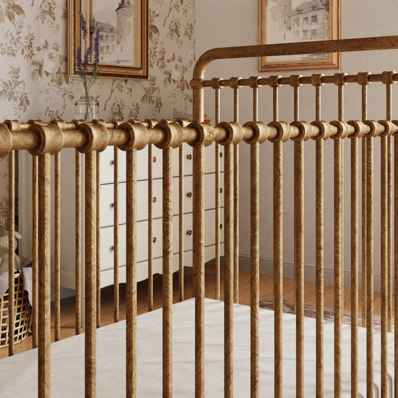 M15501VG,Abigail 3-in-1 Convertible Crib in Vintage Gold