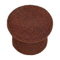 M31585RT,Mini Mushroom Pouf in Rouge Teddy Loop