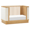 M26201HYWB,Bondi Boucle 4-in-1 Convertible Crib w/ Toddler Bed Kit in Honey with Ivory Boucle