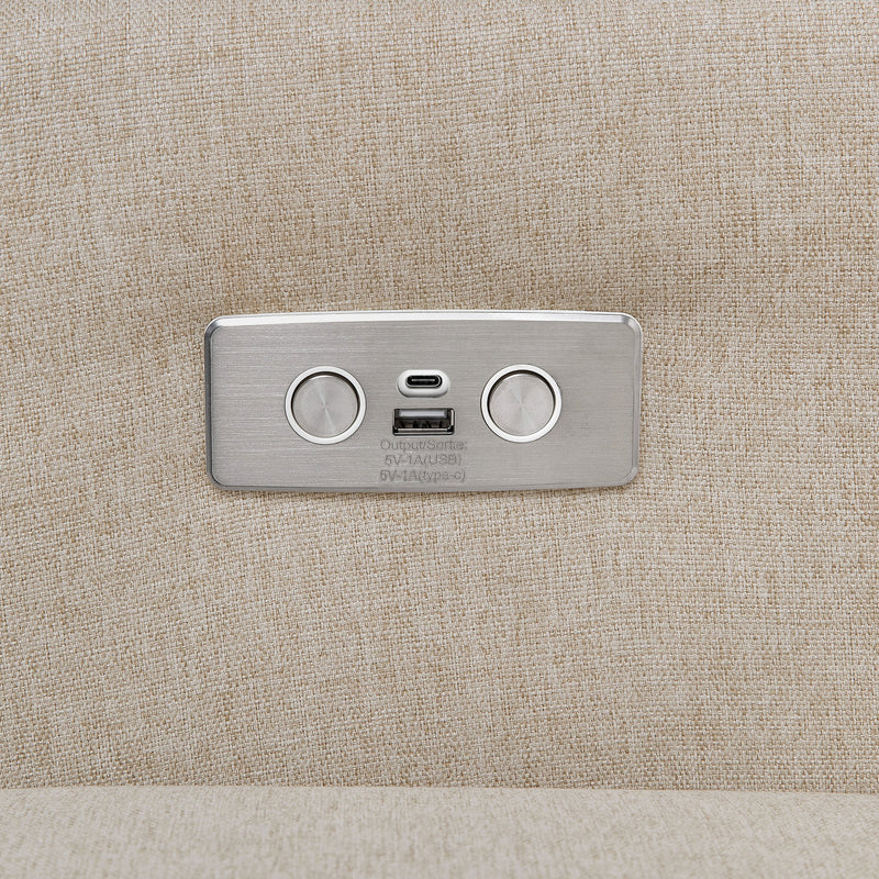 M11288PBEW,Kiwi Glider Recliner w/ Electronic Control and USB in Performance Beach Eco-Weave