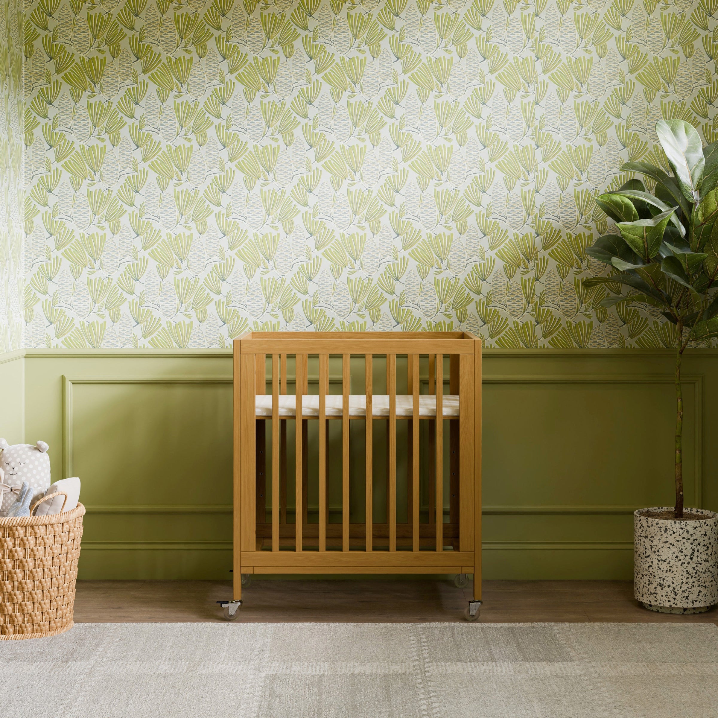 M30880HY,Rolli 9-in-1 Convertible All-Stages?? Crib w/ Bassinet & Toddler Bed Kits in Honey