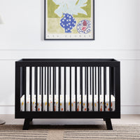 M4201B,Hudson 3-in-1 Convertible Crib w/Toddler Bed Conversion Kit in Black