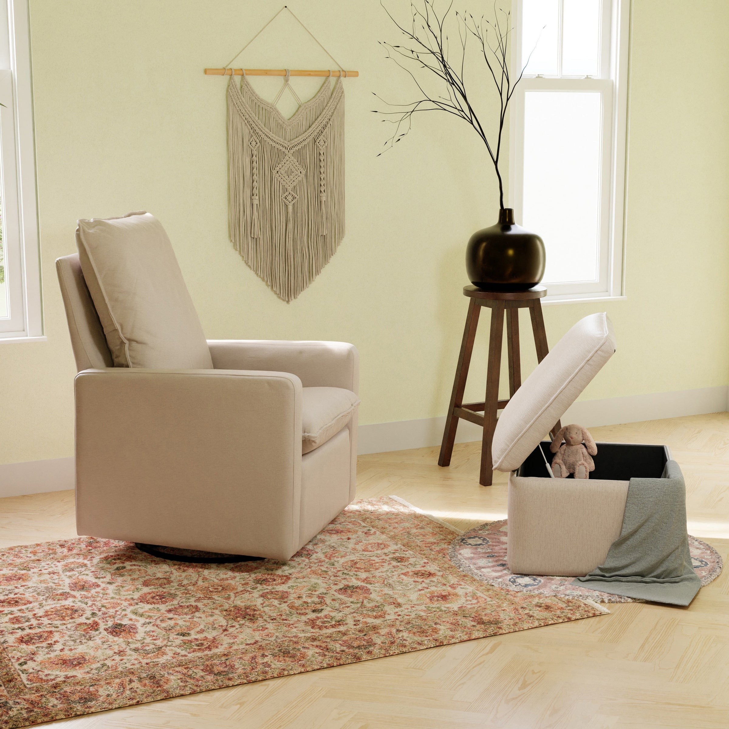 M20985PBEW,Cali Storage Ottoman in Performance Beach Eco-Weave