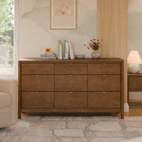 M25928NL,Bondi 9-Drawer Assembled Dresser in Natural Walnut