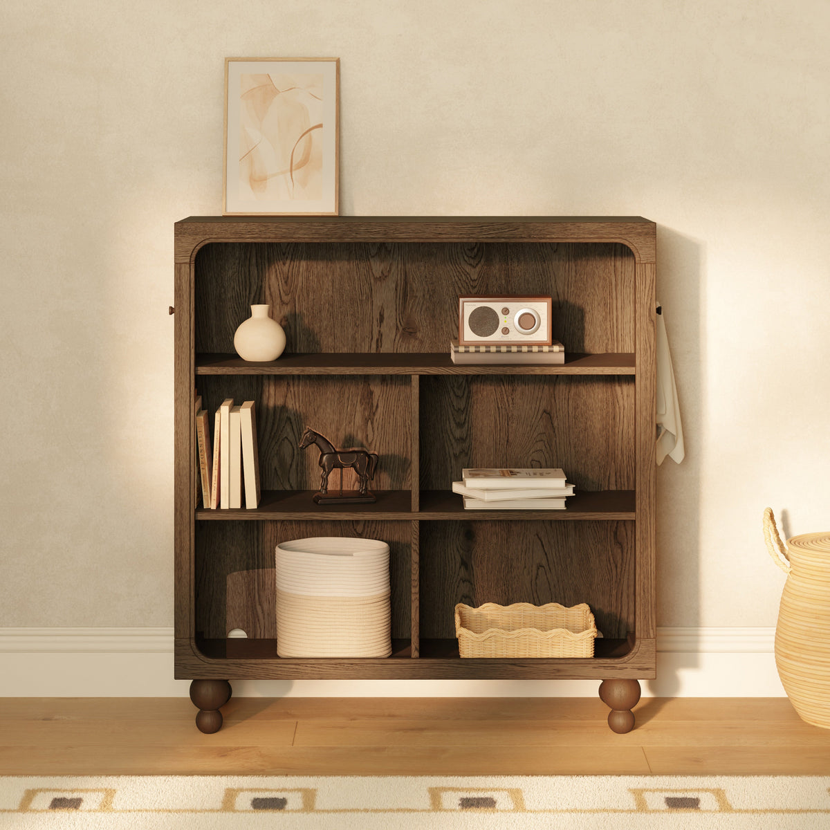 M33314TE,Nate Berkus x Babyletto Astre Assembled Bookcase in Toffee