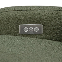 M23188OBLB,Nami Glider Recliner w/ Electronic Control and USB in Olive Boucle w/Light Wood Base