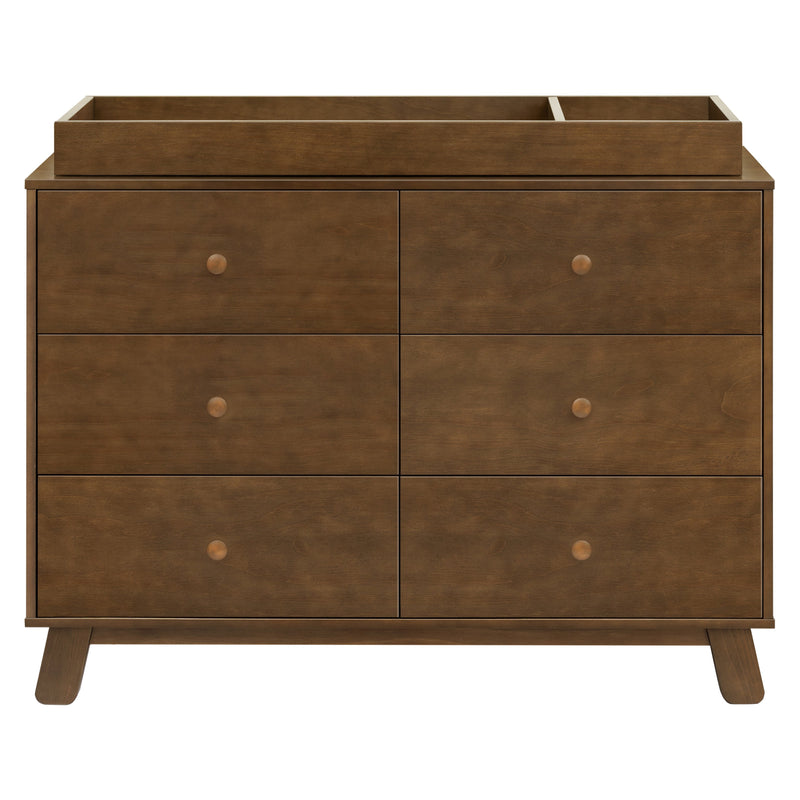 M32526NL,Hudson Modern 6-Drawer Assembled Double Dresser in Natural Walnut