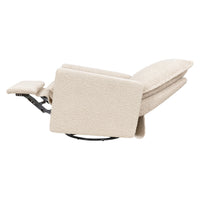 M20977AT,Cali Flange Gliding Swivel Recliner in Almond Teddy Loop