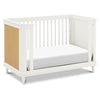 M23701RWHC,Marin with Cane 3-in-1 Convertible Crib in Warm White and Honey Cane