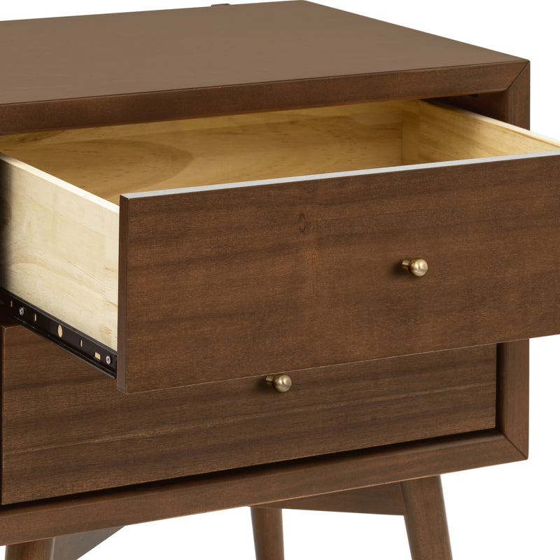 M15960NL,Palma Nightstand with USB Port  Assembled in Natural Walnut