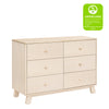 M32526NX,Hudson Modern 6-Drawer Assembled Double Dresser in Washed Natural