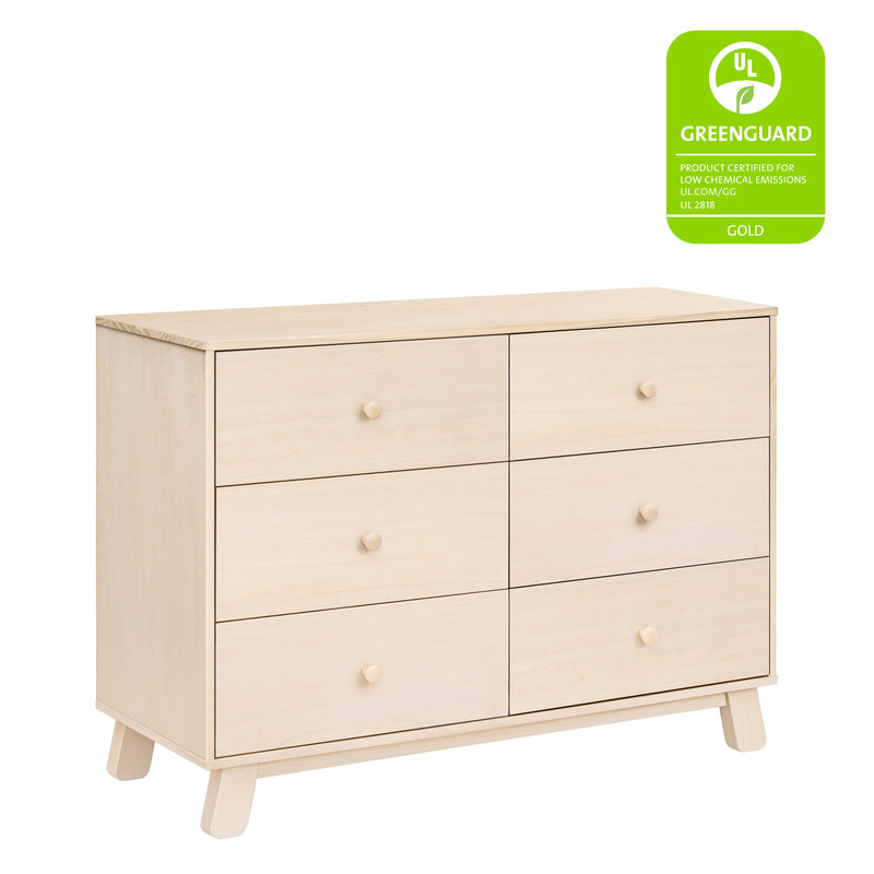 M32526NX,Hudson Modern 6-Drawer Assembled Double Dresser in Washed Natural