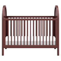 M25601CRNC,Bondi Cane 3-in-1 Convertible Crib w/ Toddler Bed Kit in Crimson with Natural Cane