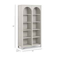 M24814WDF,Eloise Bookcase  Assembled in White Driftwood