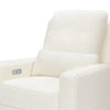 M23085CMSGLB,Sigi Glider Recliner w/ Electronic Control and USB in Cream Shearling w/Light Wood Base