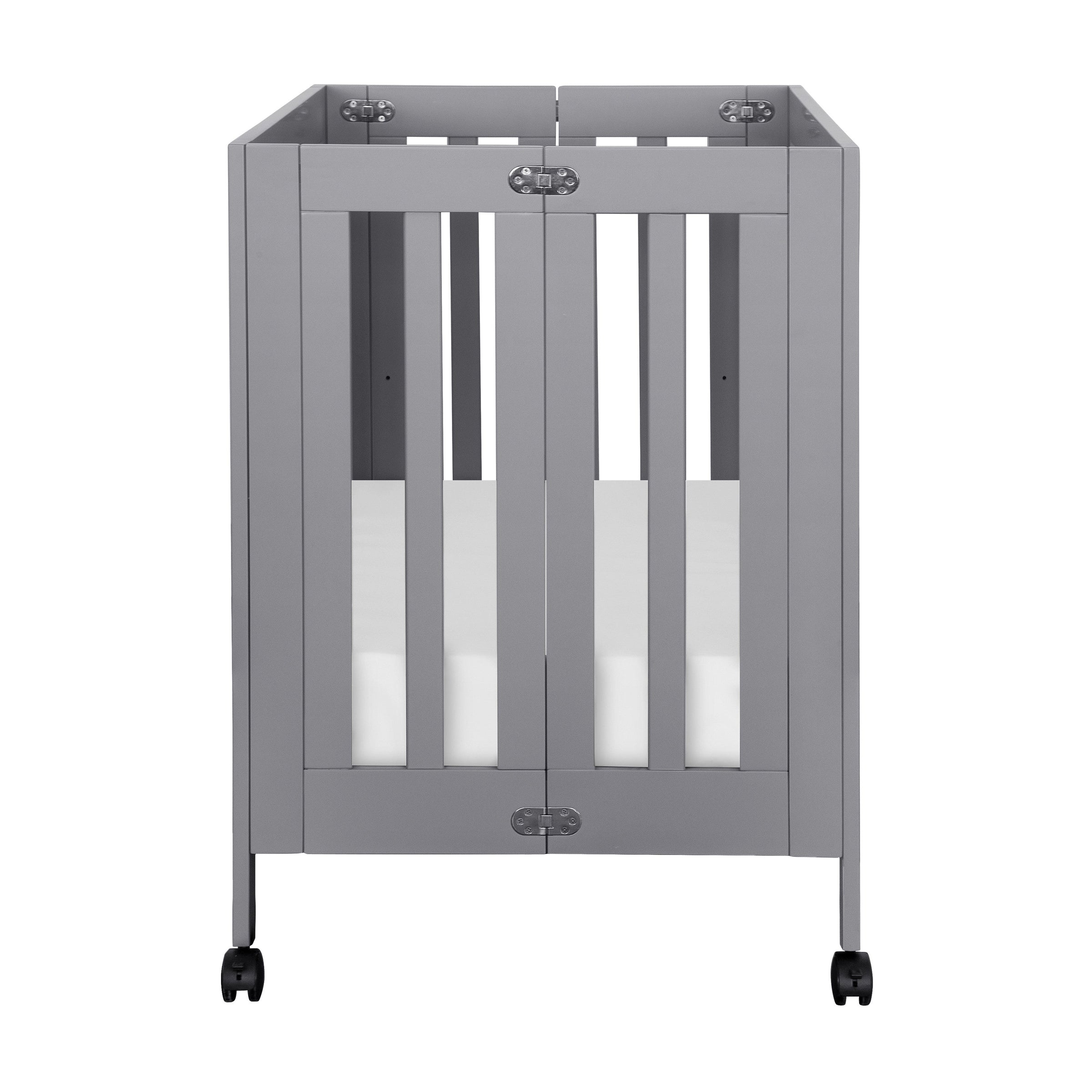 M6698G,Origami Mini Crib in Grey Finish