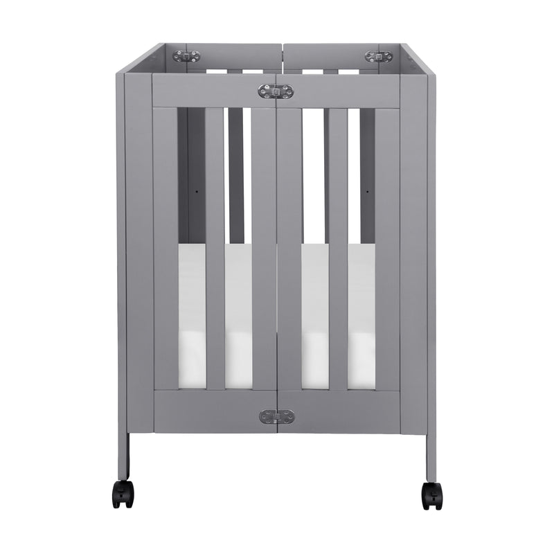 M6698G,Origami Mini Crib in Grey Finish
