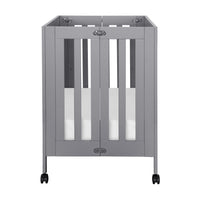 M6698G,Origami Mini Crib in Grey Finish