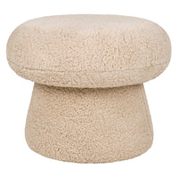 M31685CSG,Mushroom Pouf in Chai Shearling
