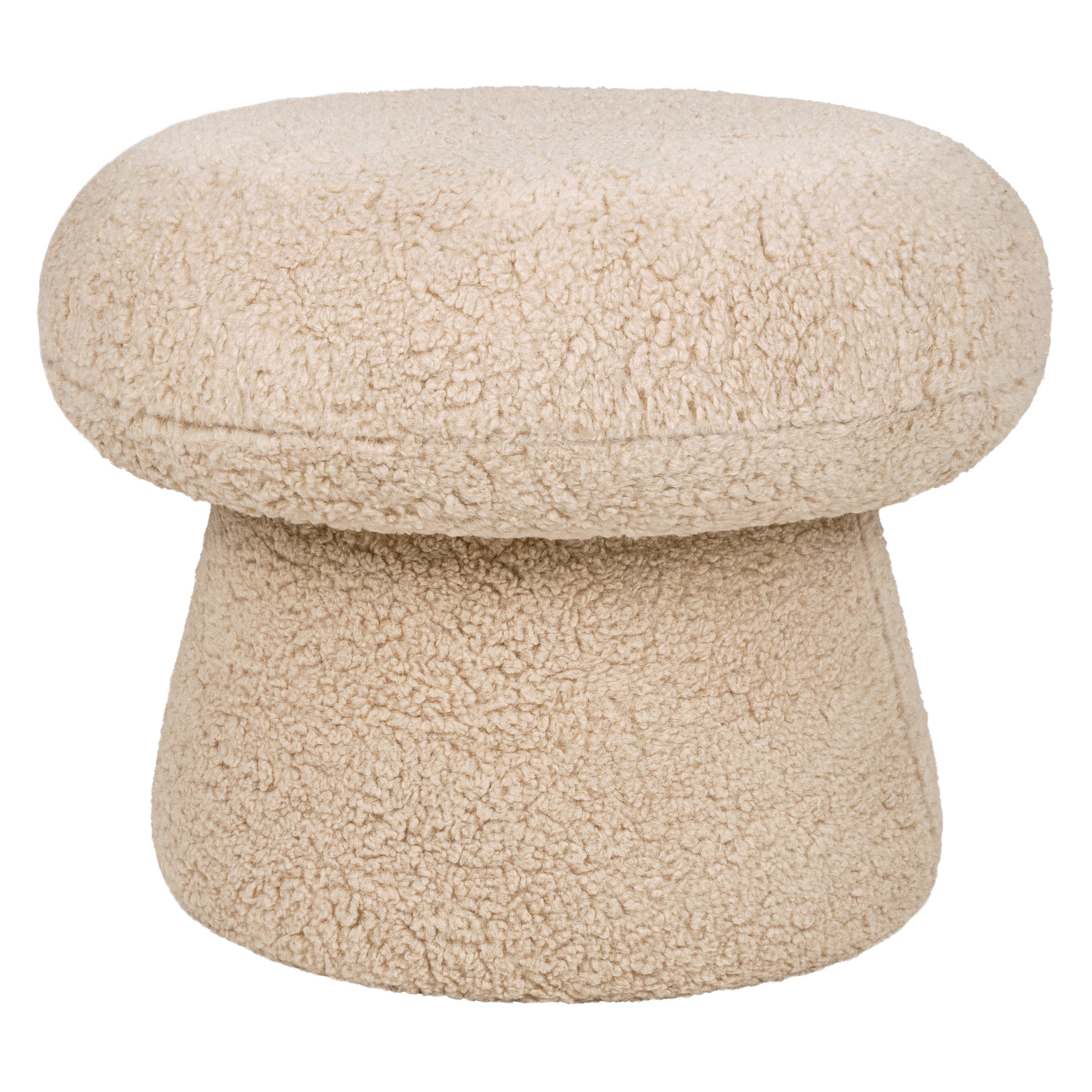 M31685CSG,Mushroom Pouf in Chai Shearling
