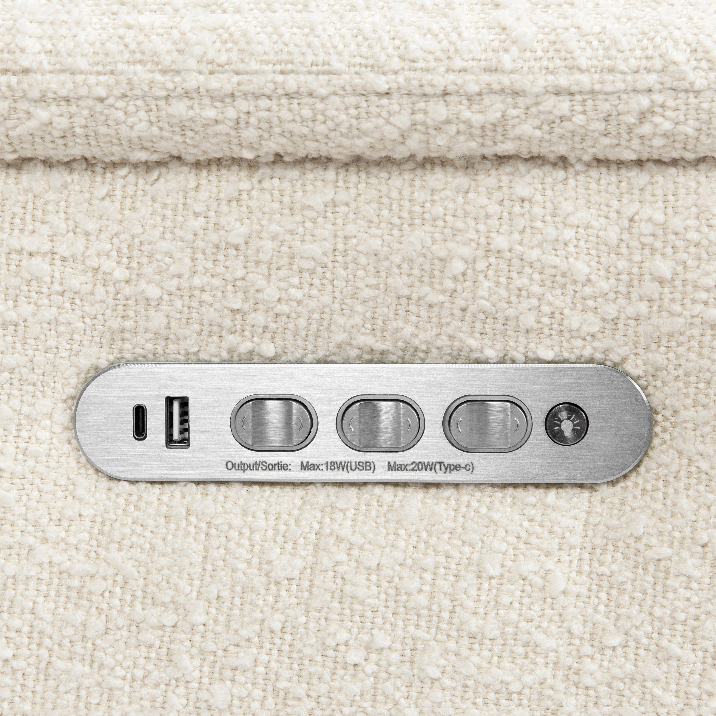 M17182PWB,Willa Pro Power Glider Recliner w/ Power Lumbar in Performance Ivory Boucle