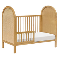 M25601HYNC,Bondi Cane 3-in-1 Convertible Crib w/Toddler Bed Kit in Honey with Natural Cane