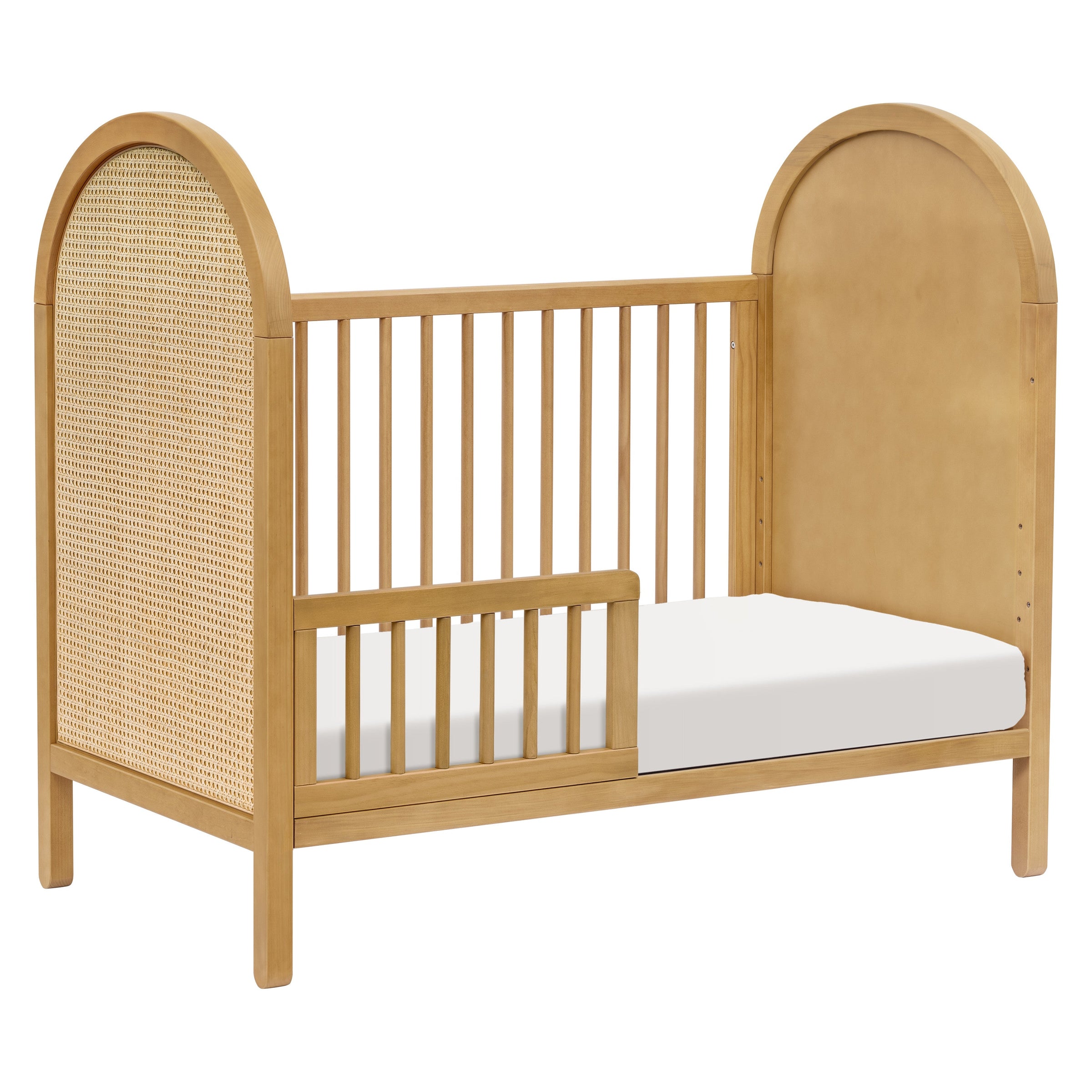 M25601HYNC,Bondi Cane 3-in-1 Convertible Crib w/Toddler Bed Kit in Honey with Natural Cane