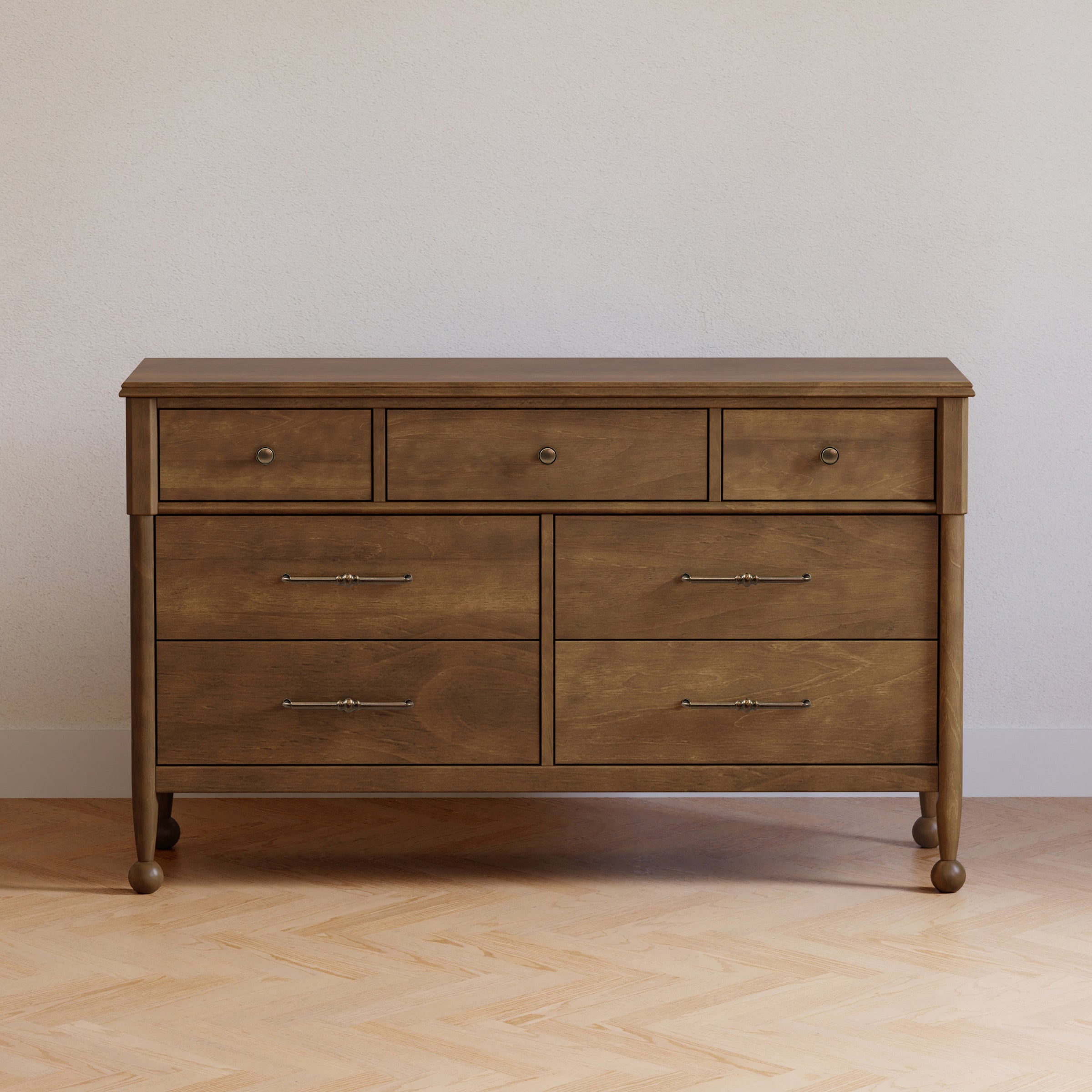 M31416NL,Alouette 7-Drawer Assembled Dresser in Natural Walnut