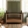 M25601NLNC,Bondi Cane 3-in-1 Convertible Crib w/Toddler Bed Kit in Natural Walnut w/Natural Cane