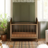 M25601NLNC,Bondi Cane 3-in-1 Convertible Crib w/Toddler Bed Kit in Natural Walnut w/Natural Cane
