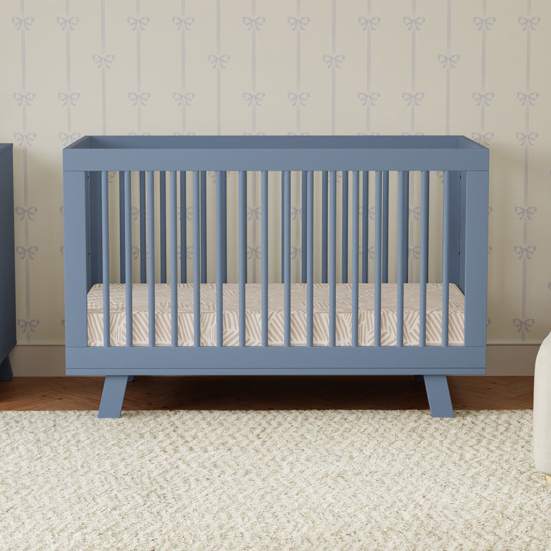 M4201CVB,Hudson 3-in-1 Convertible Crib w/Toddler Bed Conversion Kit in Cove Blue