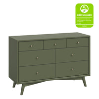 M15916OL,Palma 7-Drawer Double Dresser  Assembled in Olive