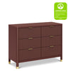 M26716CR,Brimsley Tambour 6-Drawer Assembled Dresser in Crimson