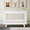 M4201WNX,Hudson 3-in-1 Convertible Crib w/ToddlerBedConversionKit in White/Washed Natural