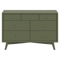 M15916OL,Palma 7-Drawer Double Dresser  Assembled in Olive