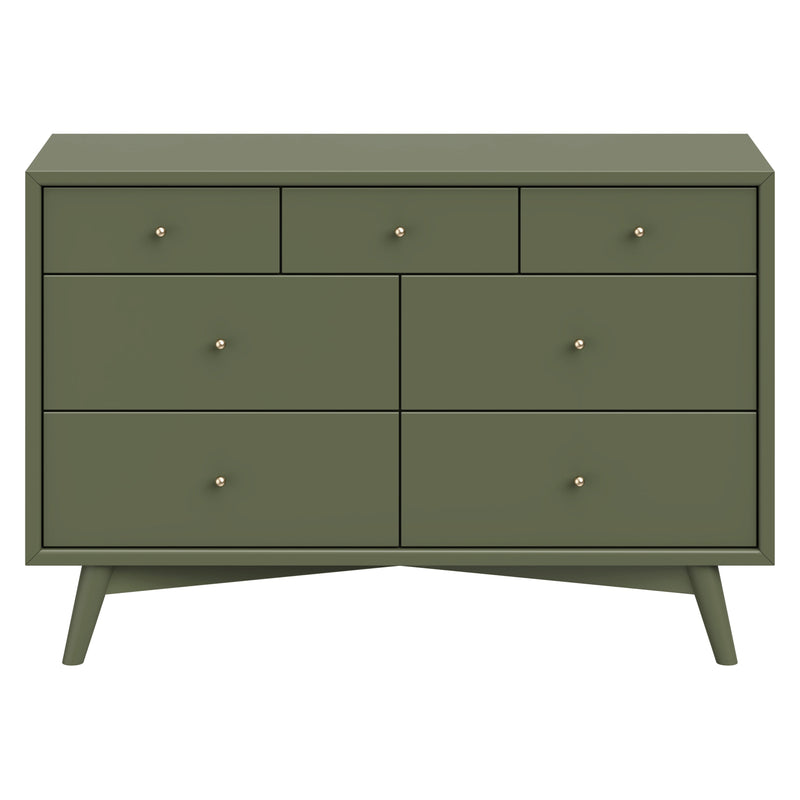 M15916OL,Palma 7-Drawer Double Dresser  Assembled in Olive