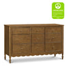 M32328NL,Ambrosia 9-Drawer Assembled Dresser in Natural Walnut